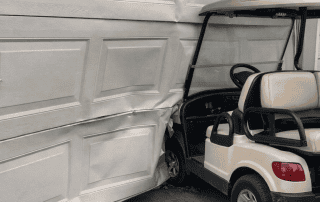 garage door crash