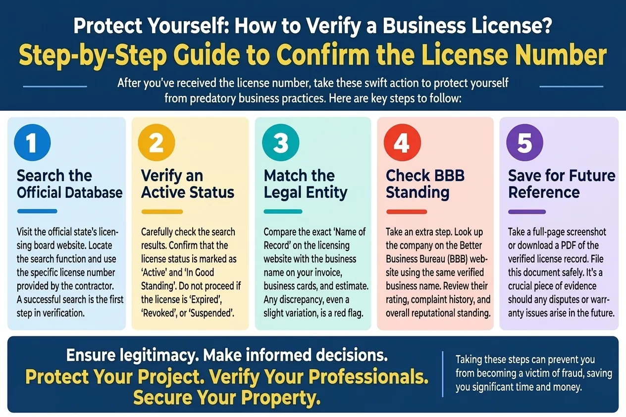 Confirm the License Number